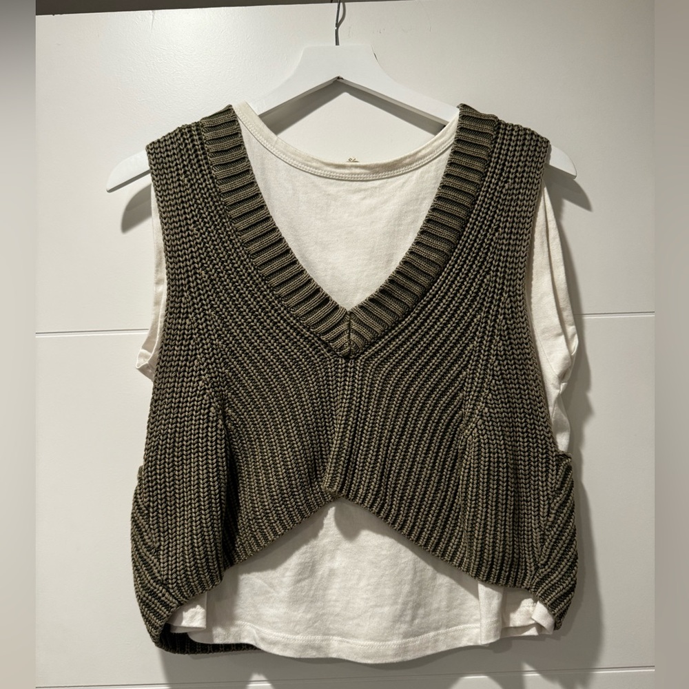 Pilcro Sweater Vest and Shirt
